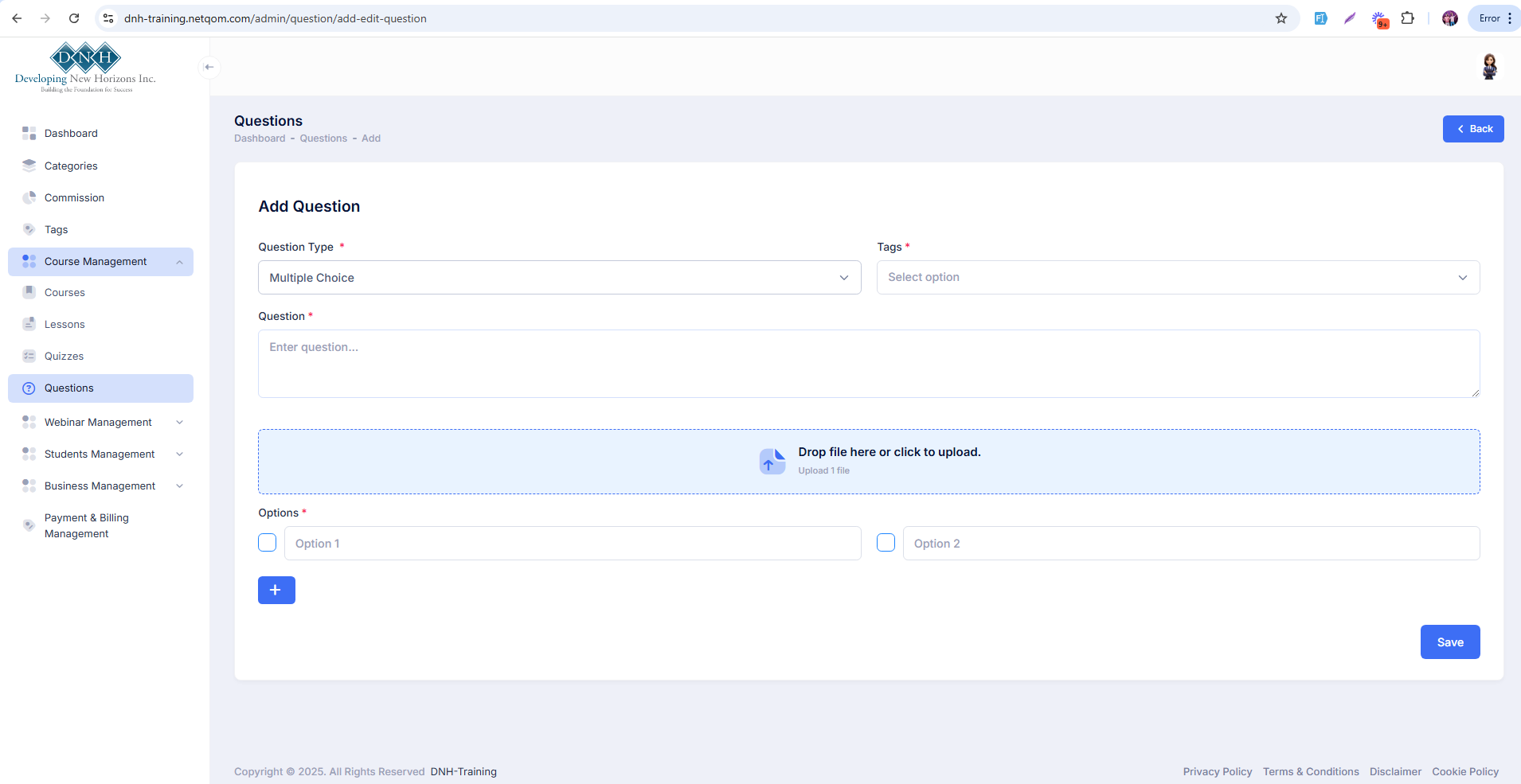 DNH Training — Learning Platform screen 5