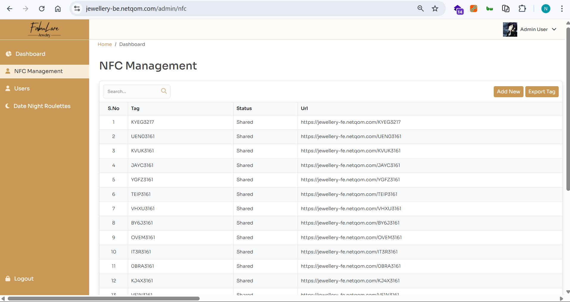 Fabulove — Jewellery Commerce screen 4