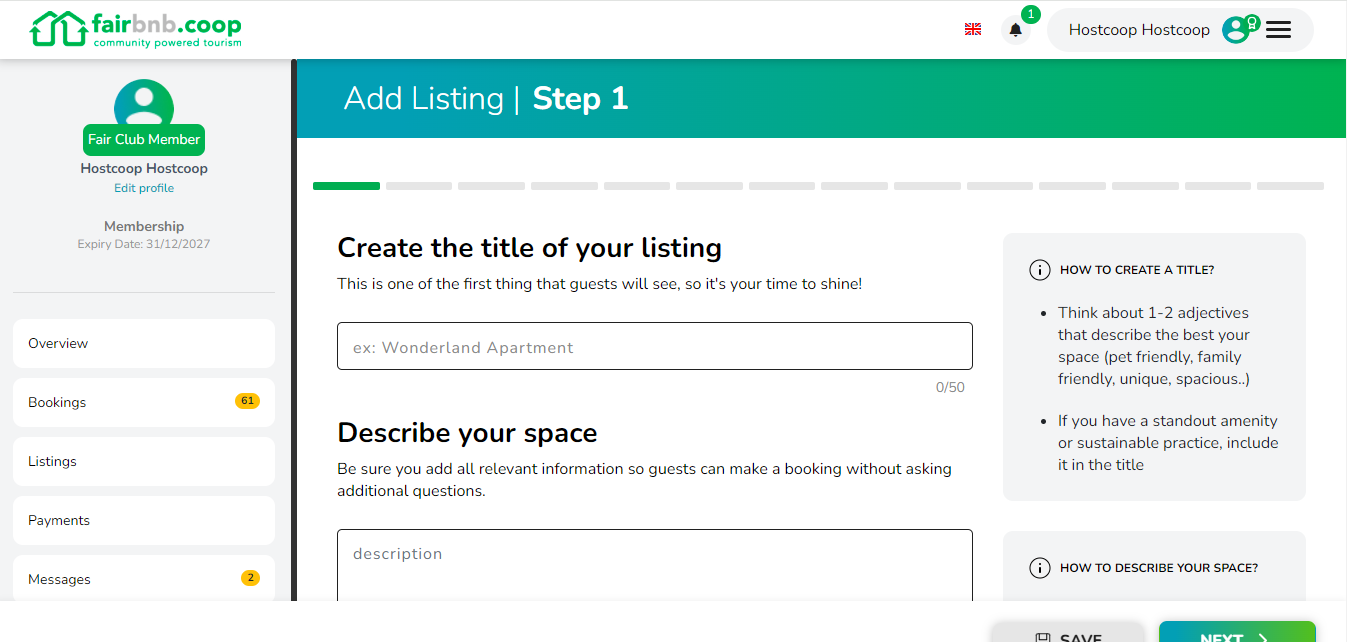 Fairbnb — Cooperative Short-Stay Marketplace screen 4