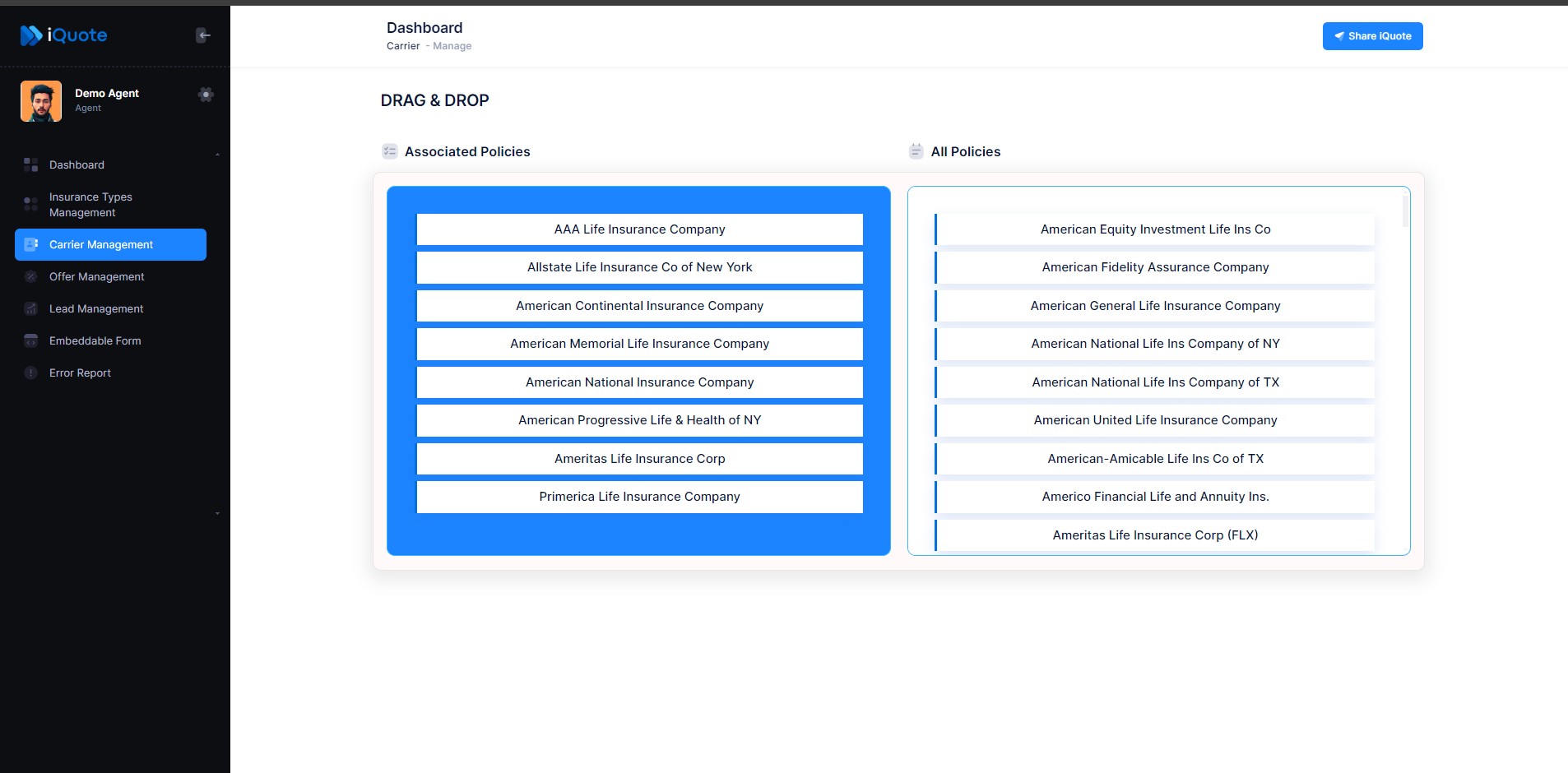 iQuote.live — Quote & Scheduling Platform screen 3