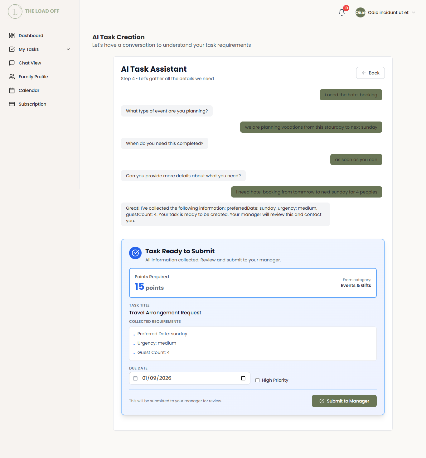 LoadOff — Logistics Operations Product screen 2